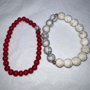 Set of Two Stone Couples Bracelets